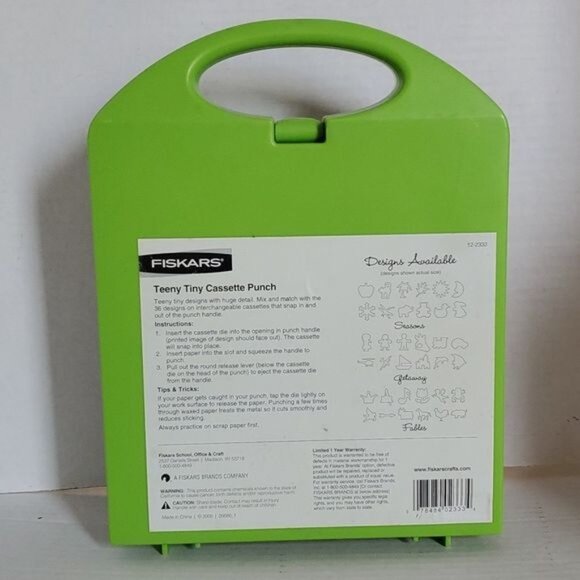 Fiskars Teeny Tiny Cassette PAPER Punch 36 Interchangeable Dies 9 Themes 4 Each - Picture 11 of 14